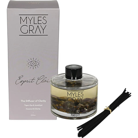 MYLES GRAY Crystal Infused Reed Diffuser Coconut & Clarity 200ml