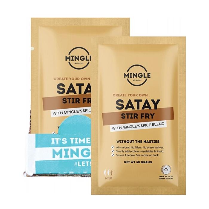 MINGLE Natural Seasoning Blend Satay Stir Fry 12x30g