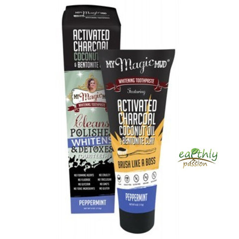 MY MAGIC MUD Activated Charcoal Toothpaste Peppermint 113g