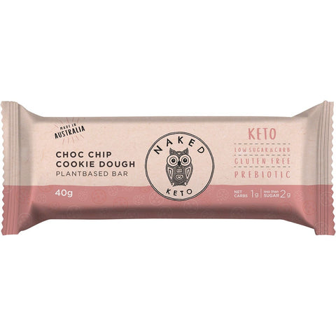 NAKED PALEO Keto Bars Choc Chip Cookie Dough 40g 15PK