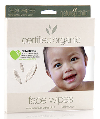 Nature's Child Face Wipes Organic 2pk