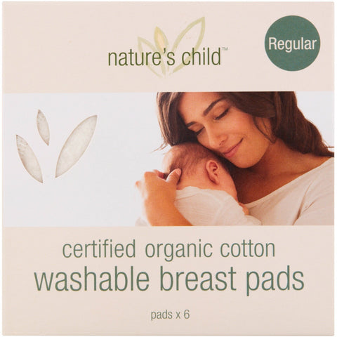 Nature's Child Reusable Breast Pads Organic Regular 6pk
