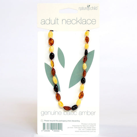 Nature's Child Amber Adult Necklace Mixed 1Pk