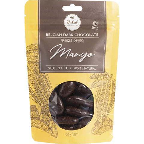 NAKED CHOCOLATE CO Freeze Dried Mango Dark Chocolate 100g