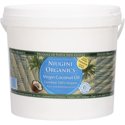 NIUGINI ORGANICS Virgin Coconut Oil 100% Pure 5L