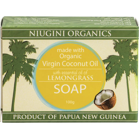 NIUGINI ORGANICS Virgin Coconut Oil Soap Lemongrass 100g