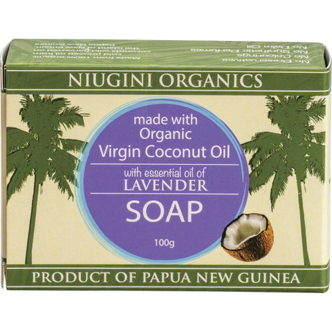 NIUGINI ORGANICS Virgin Coconut Oil Soap Lavender 100g