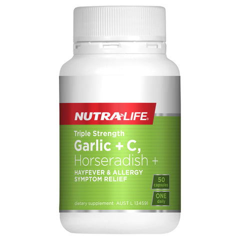 Nutra-Life Triple Strength Garlic + C + Horseradish 50 Capsules