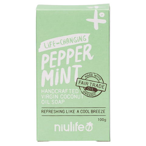 NIULIFE Coconut Oil Soap Peppermint 100g