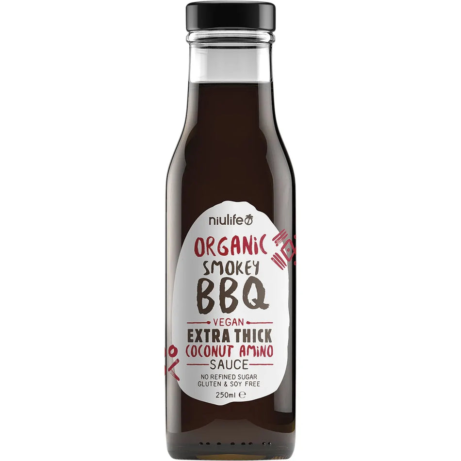 NIULIFE Organic Coconut Amino Sauce Extra Thick Smokey BBQ 250ml