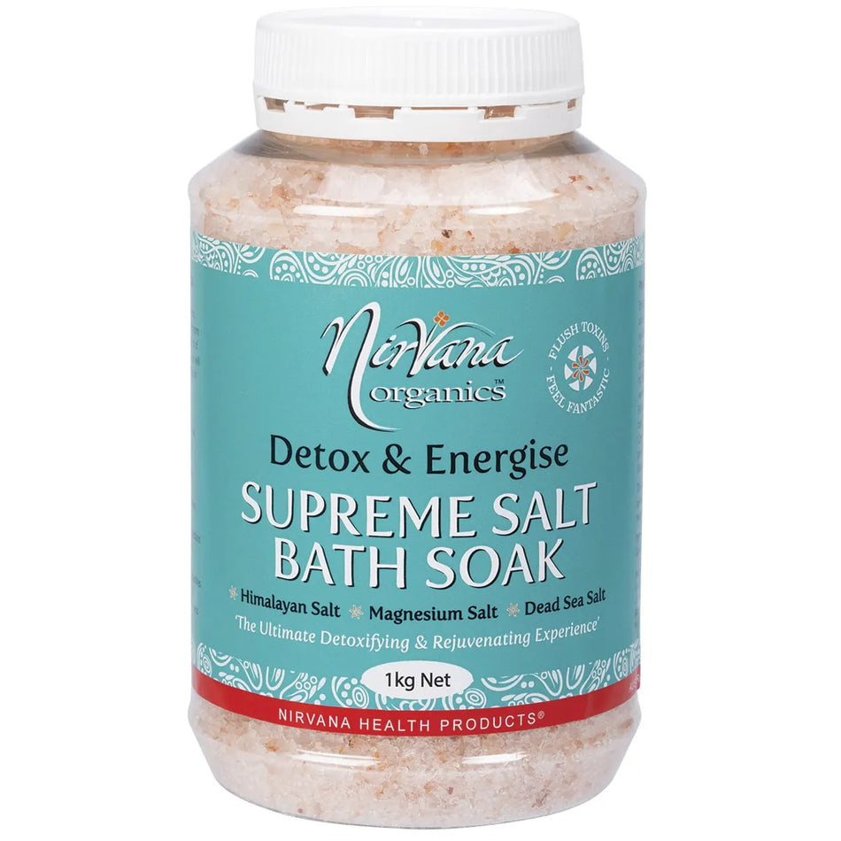 NIRVANA ORGANICS Himalayan Crystal Salt Detox Supreme Bath Soak 1kg