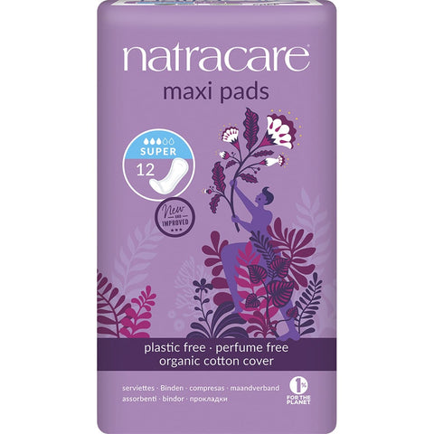 NATRACARE Maxi Pads Super 12