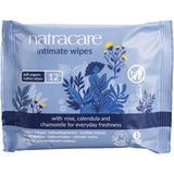 NATRACARE Intimate Wipes 100% Organic Cotton 12