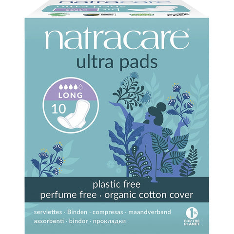 NATRACARE Ultra Pads Long (Wings) 10