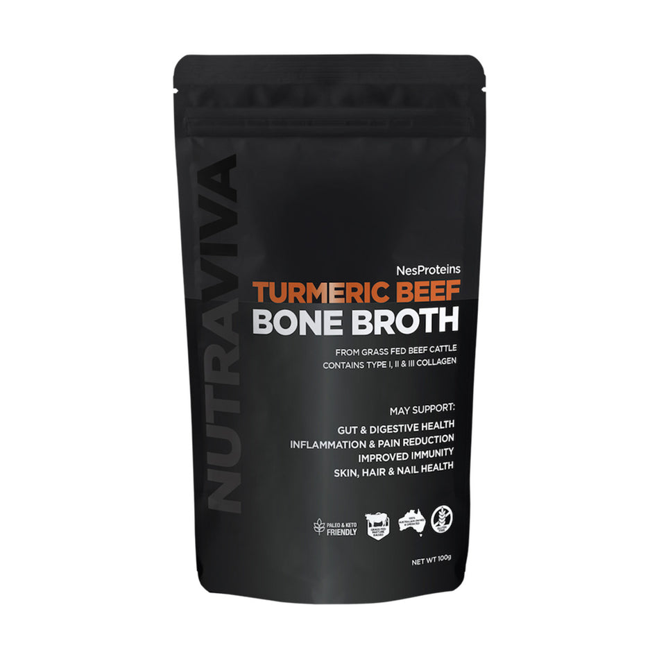 Nutraviva (NesProteins) Bone Broth Turmeric Beef 100g
