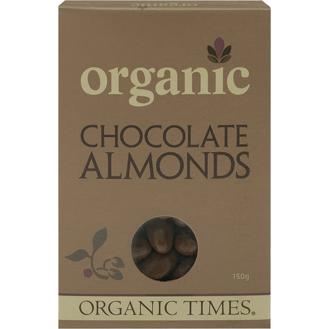 ORGANIC TIMES Milk Chocolate Almonds 150g