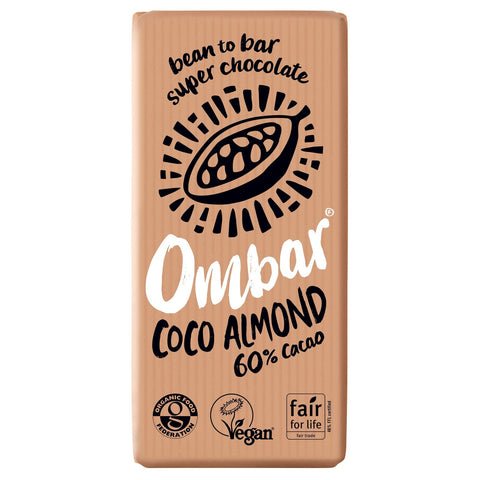 Ombar Coco Almond Chocolate 70g (Pack of 10)