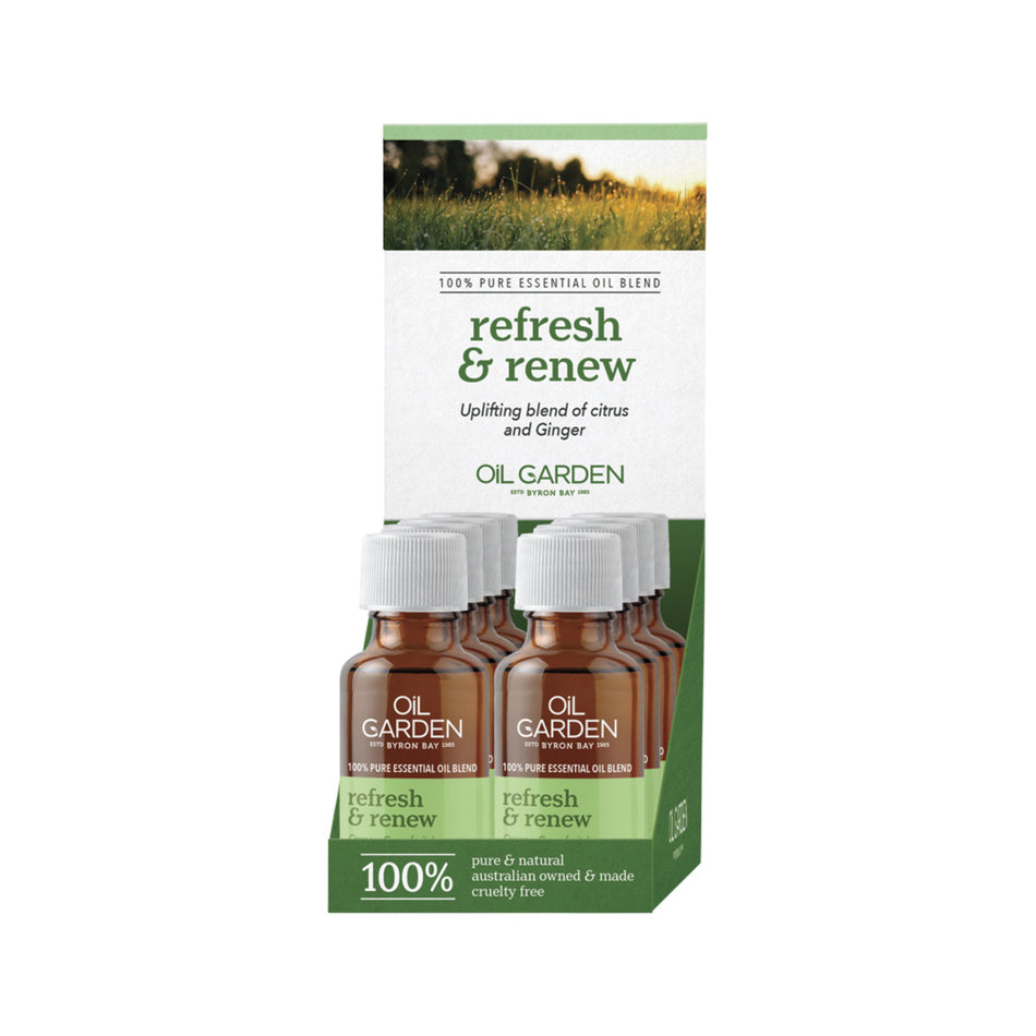 Oil Garden Essential Oil Blend Refresh & Renew 25ml(Pack of 8)