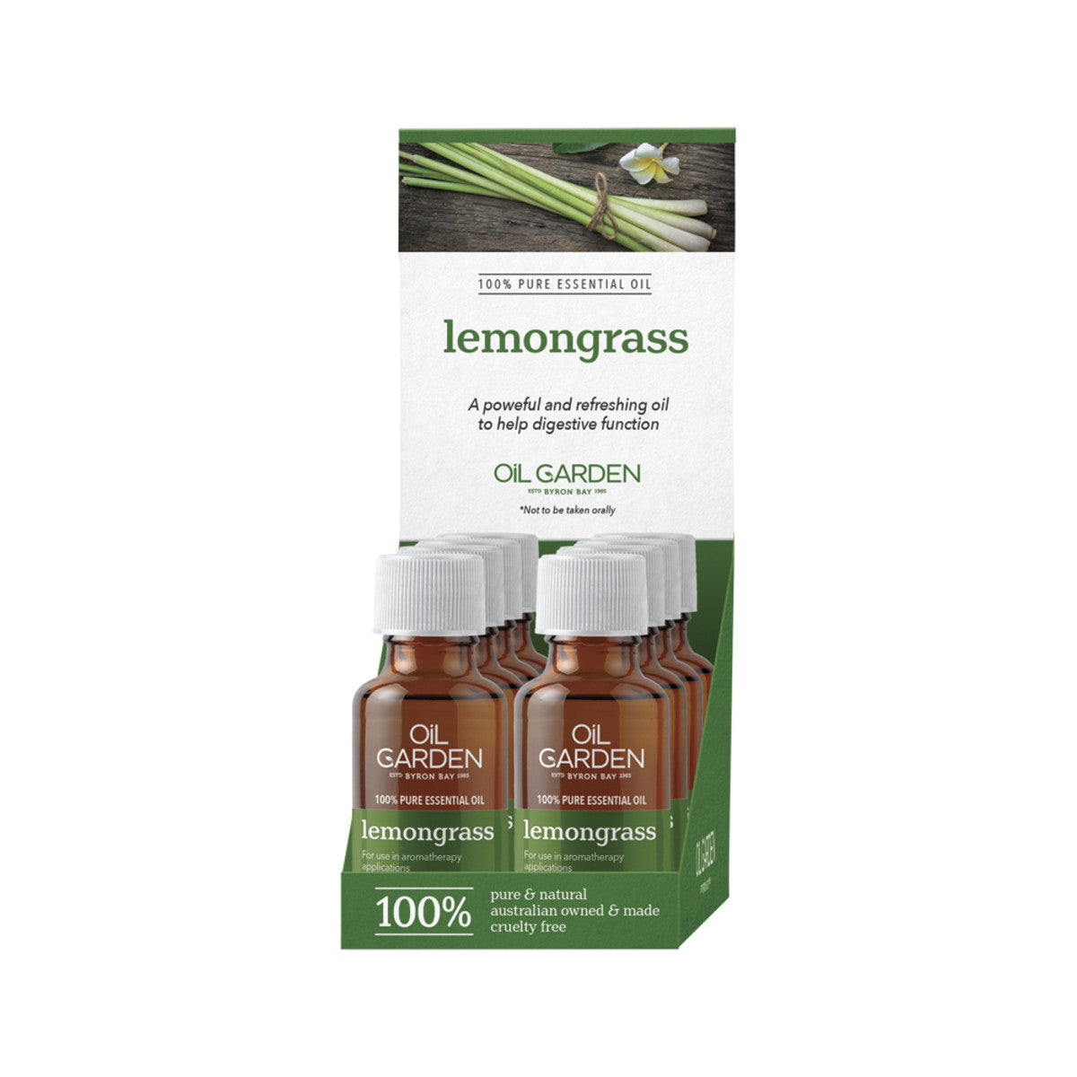 Oil Garden Essential Oil Lemongrass 25ml Pack of 8
