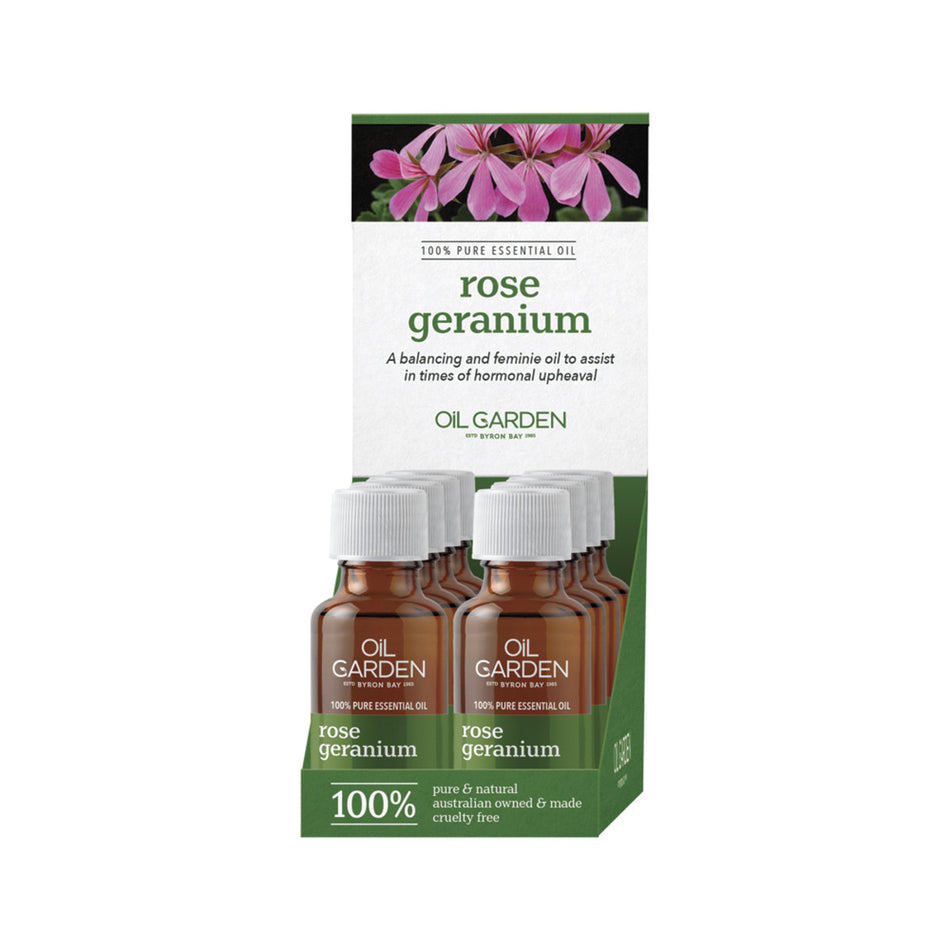 Oil Garden Essential Oil Rose Geranium 25ml(Pack of 8)