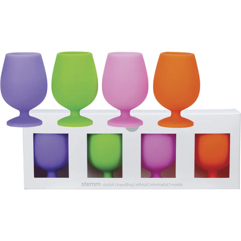 PORTER GREEN Stemm Silicone Wine Glass Set Vitoria 4x250ml