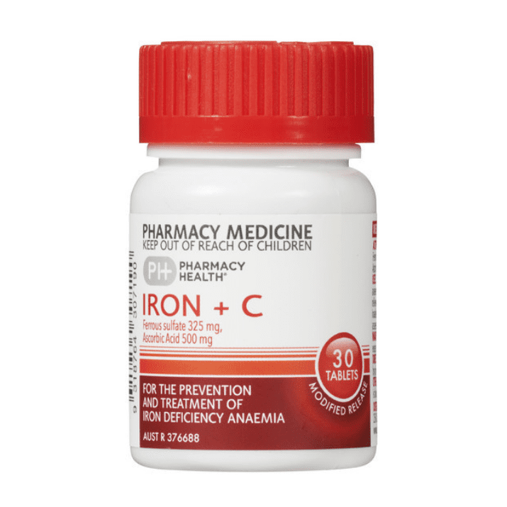 Pharmacy Health IRON+C TABLETS 30