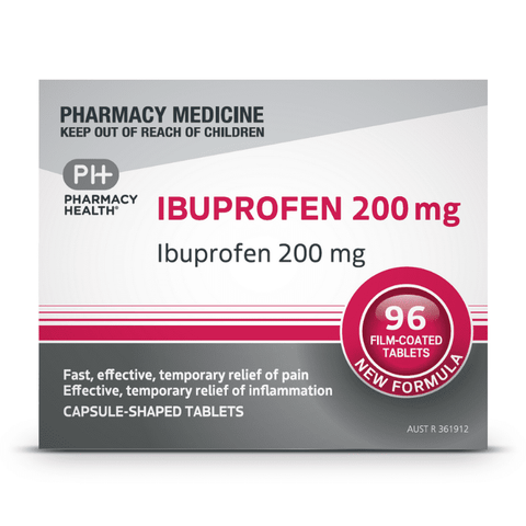 Pharmacy Health IBUPROFEN 200MG 96 TABLETS