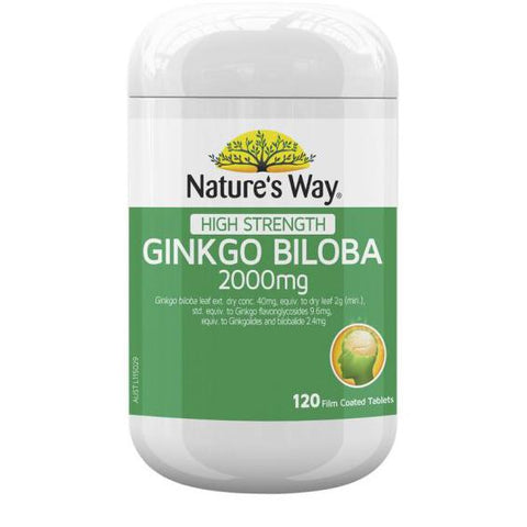 Nature's Way Ginkgo Biloba 2000mg 120 Tablets