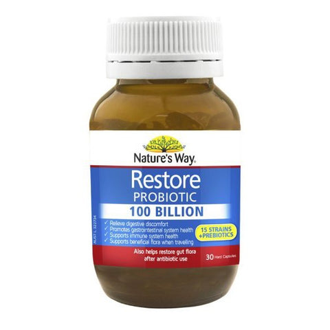Nature's Way Restore Probiotic 100 Billion 30 Capsules