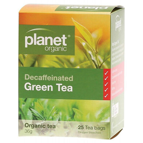 PLANET ORGANIC Herbal Tea Bags Decaffeinated Green Tea 25