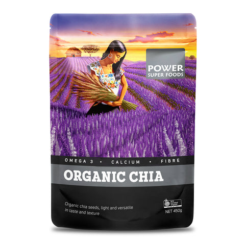 Power Super Foods Chia Seeds Raw Organic 450g