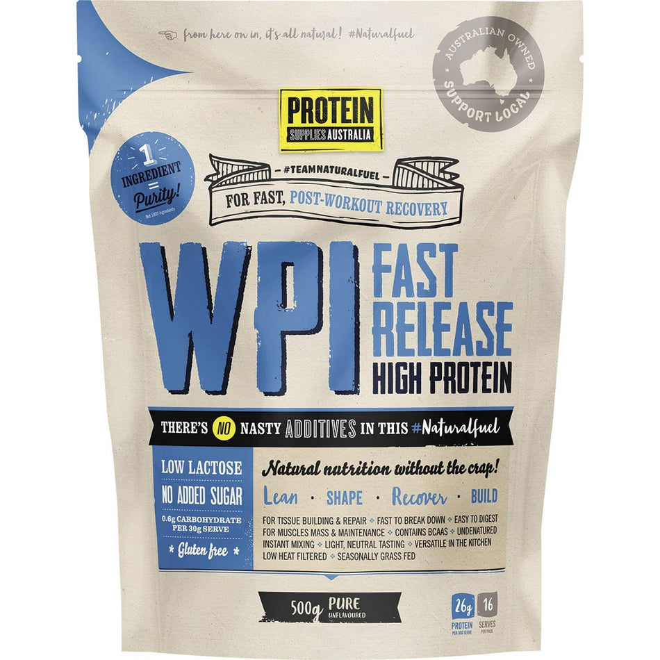 PROTEIN SUPPLIES AUSTRALIA WPI (Whey Protein Isolate) Pure 500g