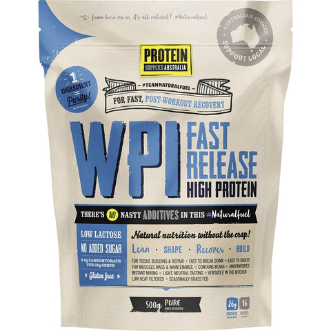 PROTEIN SUPPLIES AUSTRALIA WPI (Whey Protein Isolate) Pure 500g