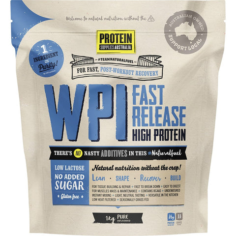 PROTEIN SUPPLIES AUSTRALIA WPI (Whey Protein Isolate) Pure 1kg