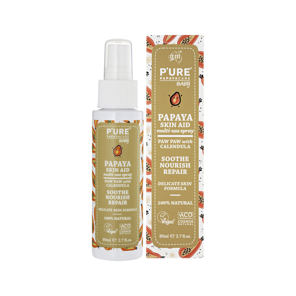 P'URE Papayacare Baby Papaya Skin Aid Multi-Use Spray (Paw Paw with Calendula) 80ml