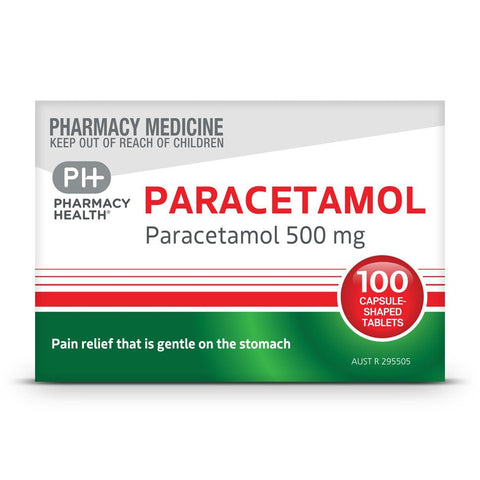 Pharmacy Health PARACETAMOL 100 TABLETS