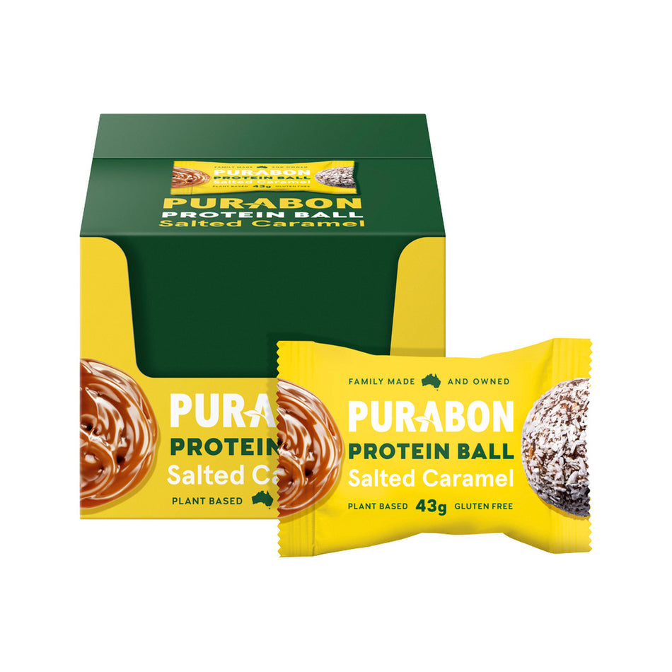 Purabon Protein Balls Salted Caramel 43g(Pack of 12)