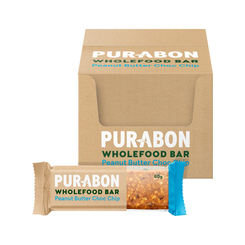 Purabon Wholefood Bar Peanut Butter Choc Chip 60g(Pack of 15)