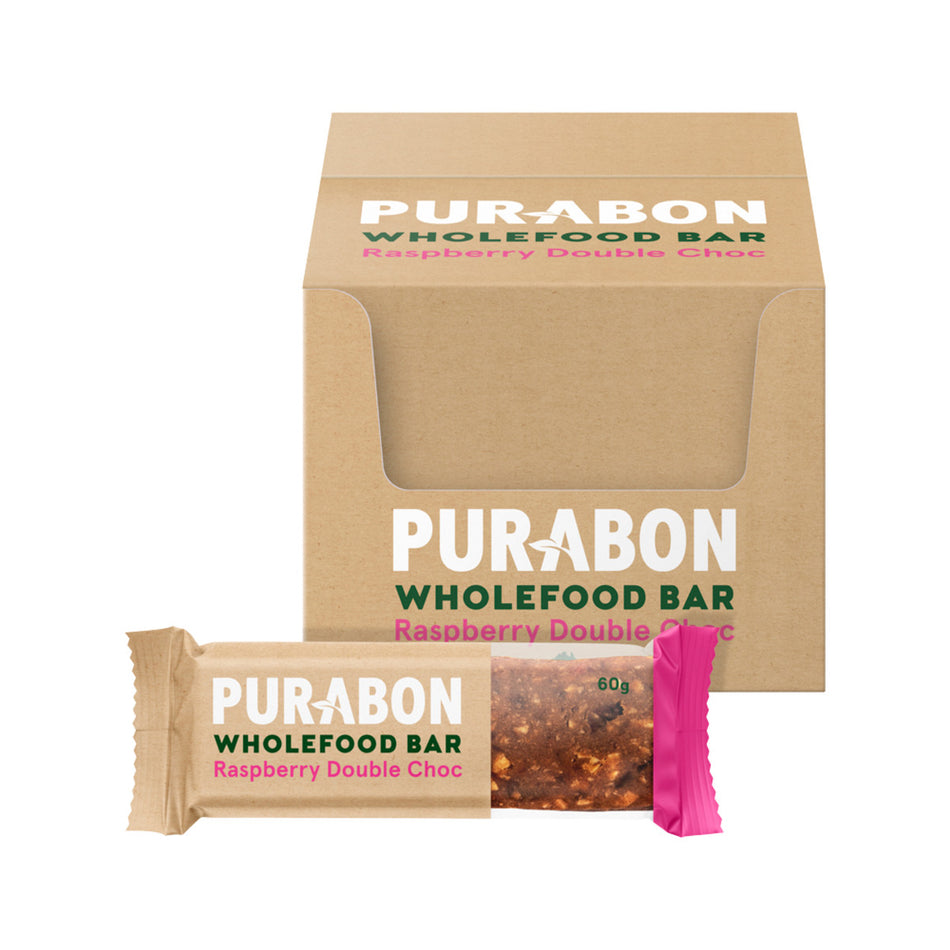 Purabon Wholefood Bar Raspberry Double Choc 60g (Pack of 15)