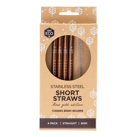 EVER ECO Stainless Steel - Short Straws Rose Gold 4
