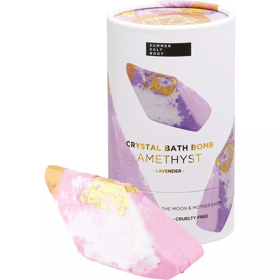 SUMMER SALT BODY Crystal Bath Bomb Amethyst Lavender 110g