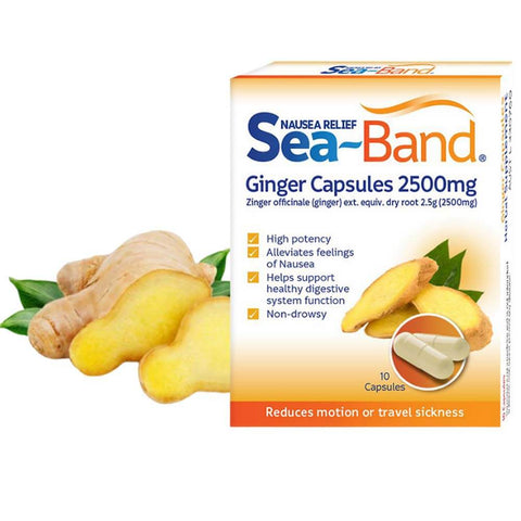 Sea-Band Nausea Relief Ginger  10 Capsules