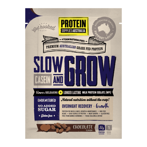 PROTEIN SUPPLIES AUSTRALIA Slow & Grow (Slow Release) Chocolate 1kg