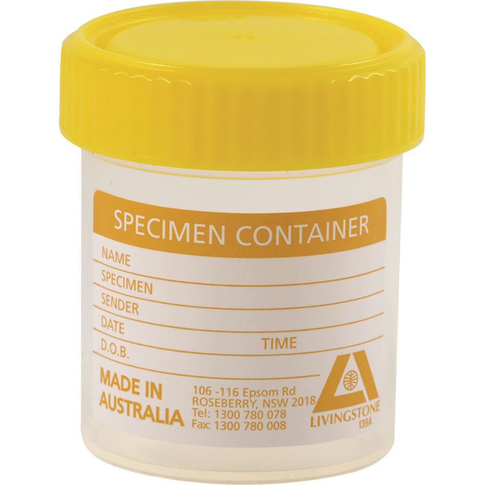 Specimen Jar Labelled 70ml