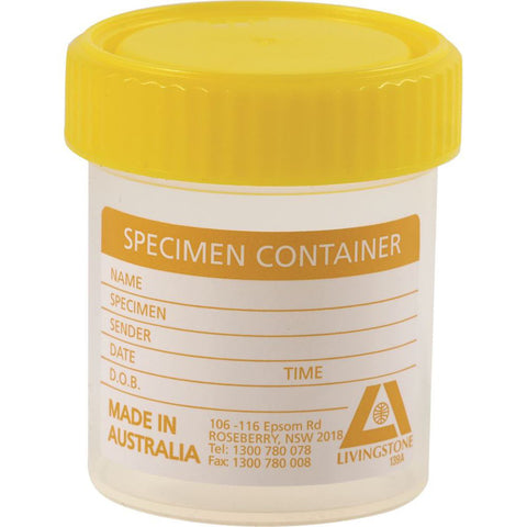 Specimen Jar Labelled 70ml
