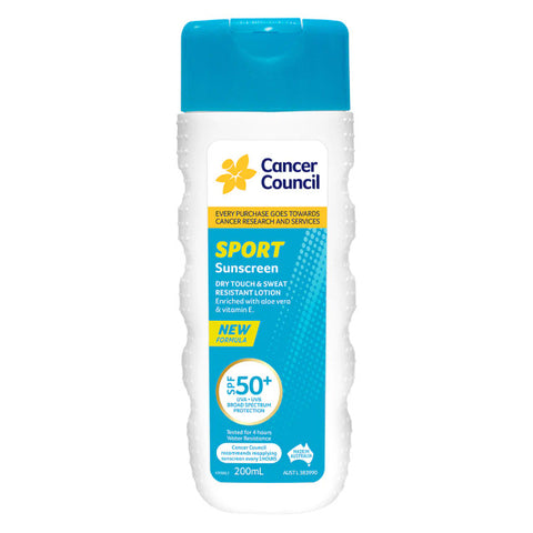 Cancer Council SPF 50 Sport Dry Touch & Sweat Resistant 200ml