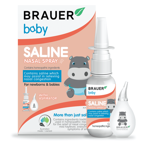 Brauer Baby Saline Nasal Spray+Aspirator 30ml