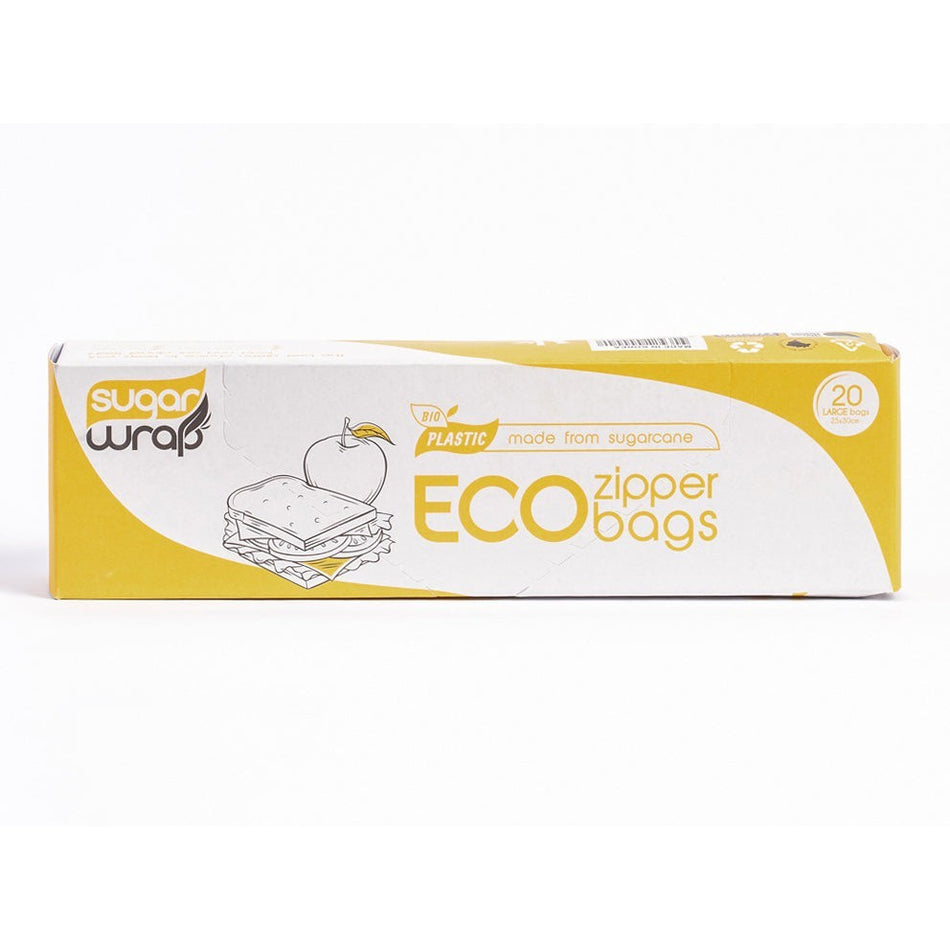 SUGARWRAP Eco Zipper Bags Made From Sugarcane - Large 20