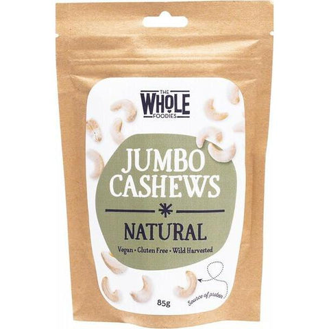 THE WHOLE FOODIES Jumbo Cashews Natural 85g