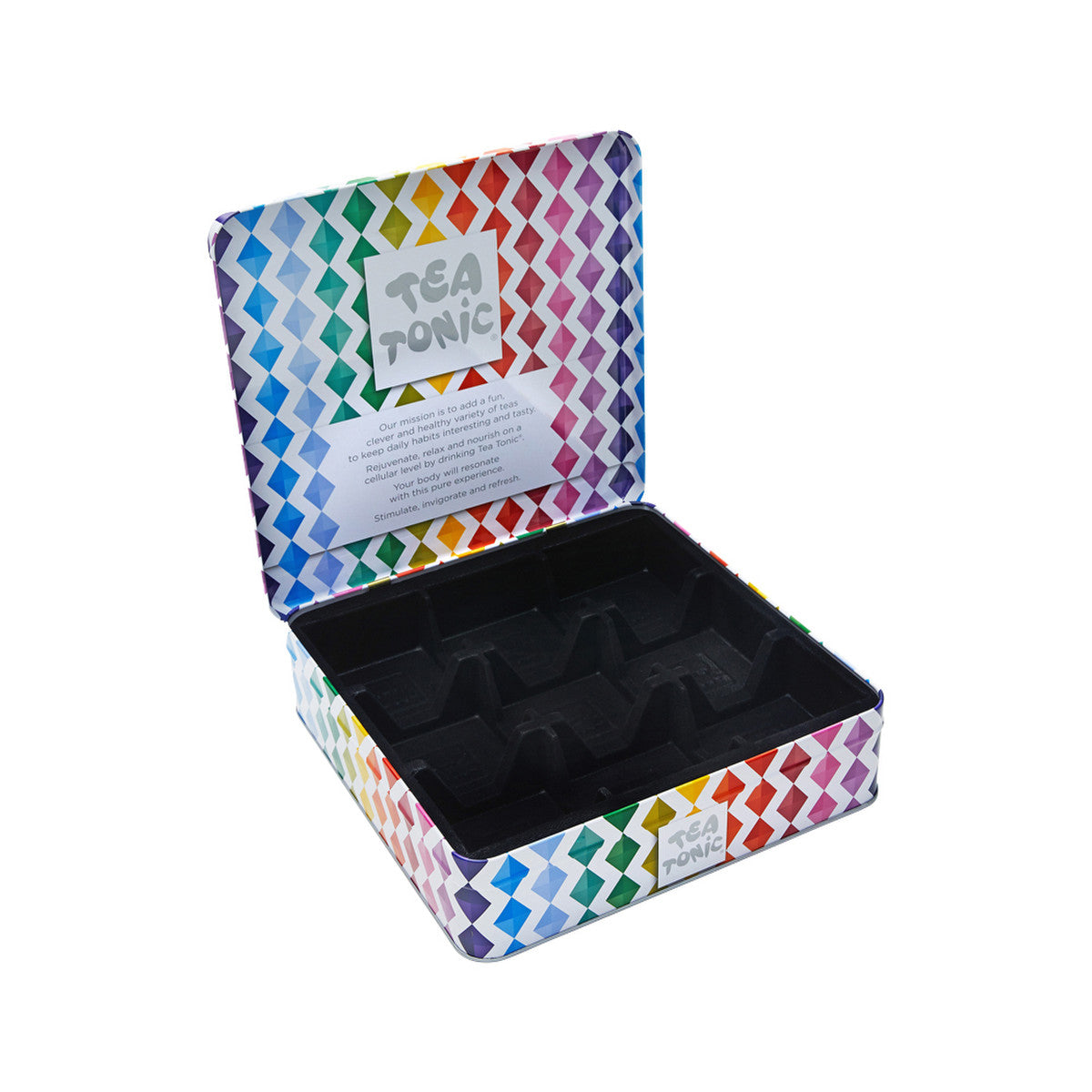 Tea Tonic Gourmet Tin Tea Chest High Tea x 63 Tea Bags + Mini Gold Sugar